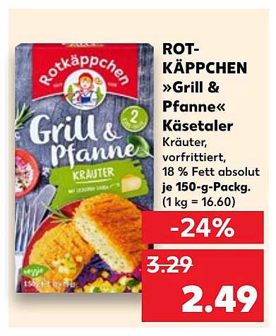 ROT-KÄPPCHEN »Grill & Pfanne« Käsetaler Kräuter