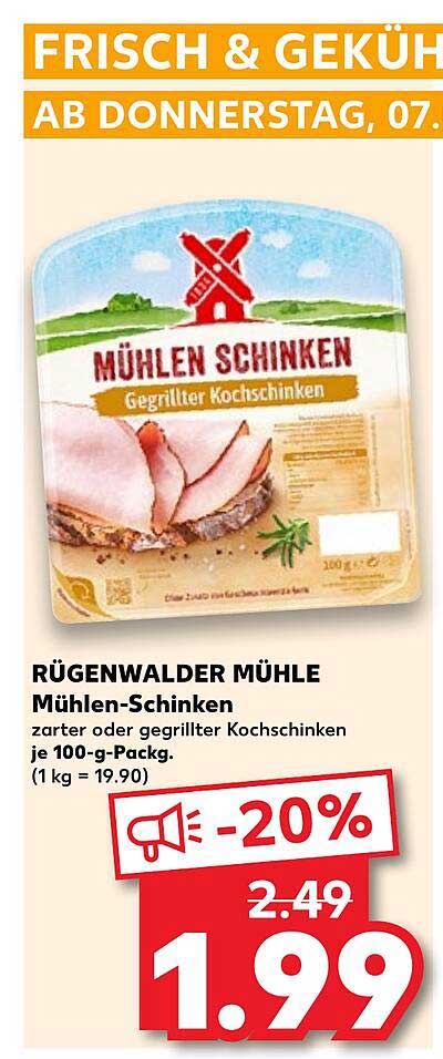Rügenwalder Mühle Mühlen-Schinken - Gegrillter Kochschinken