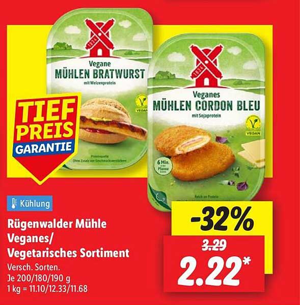 Rügenwalder Mühle Veganes/Vegetarisches Sortiment