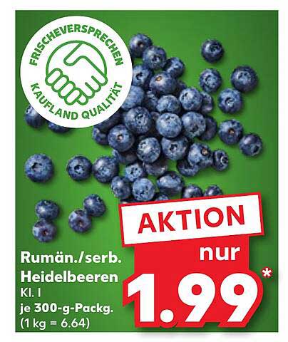 Rumänische/serbische Heidelbeeren Kl. I - Nur 1,99 €!