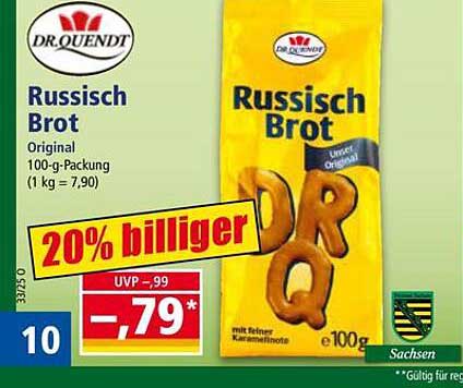 Russisch Brot - Original von Dr. Quendt
