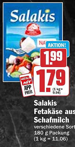 Salakis Fetakäse aus Schafmilch, verschiedene Sorten, 180 g Packung