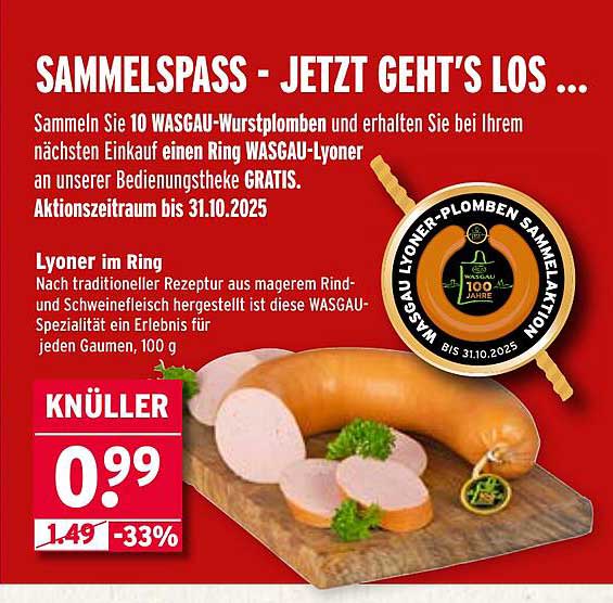 Sammelpass - Jetzt geht's los! Wasgau Lyoner im Ring