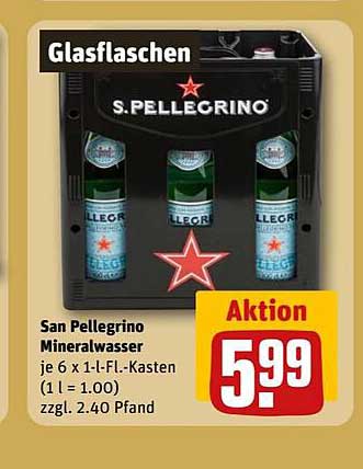 San Pellegrino Mineralwasser 6 x 1 l