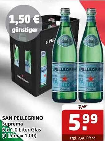 SAN PELLEGRINO Suprema 6 x 1,0 Liter Glas