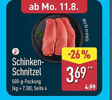 Schinken-Schnitzel 500-g-Packung