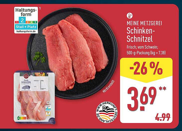 Schinken-Schnitzel von Meine Metzgerei - 26% Rabatt!