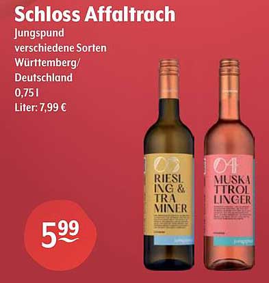 Schloss Affaltrach Jungspund verschiedene Sorten
