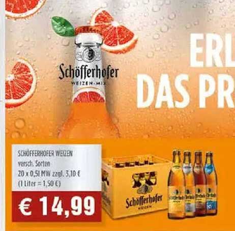 SCHÖFFERHOFER WEIZEN - 20 x 0,5 l Mix-Pack