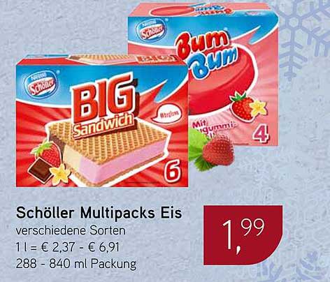 Schöller Multipacks Eis - verschiedene Sorten