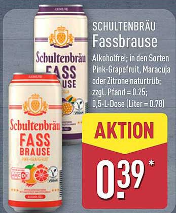Schultenbräu Fassbrause – Erfrischender Genuss ohne Alkohol