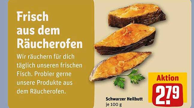 Schwarzer Heilbutt aus dem Räucherofen