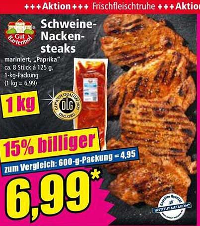 Schweine-Nackensteaks - 1 kg Packung
