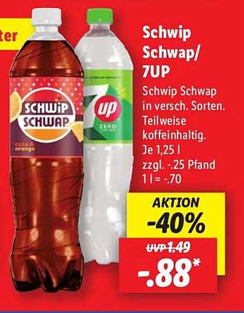 Schwip Schwap/7UP – Erfrischung in verschiedenen Sorten