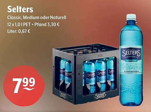 Selters - Classic, Medium oder Naturell 12 x 1,0 l PET