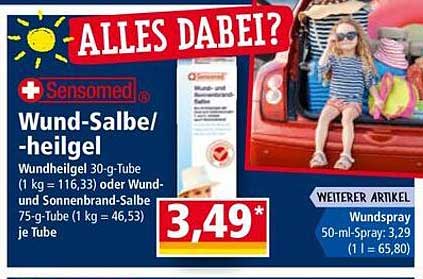 Sensomed Wund-Salbe/-heilgel 30-g-Tube oder Wund- und Sonnenbrand-Salbe 75-g-Tube