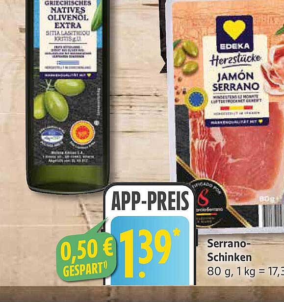 Serrano-Schinken 80 g - EDEKA Herzstücke