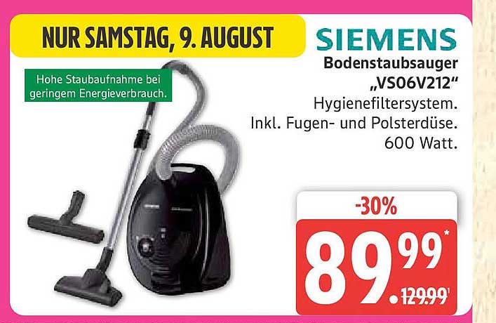 SIEMENS Bodenstaubsauger „VSO6V212“