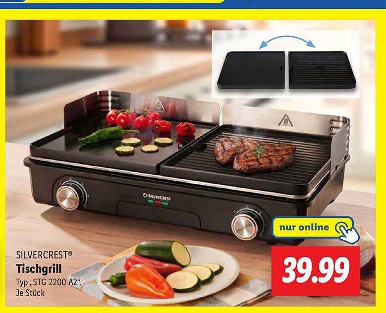 SILVERCREST® Tischgrill Typ „STG 2200 A2“