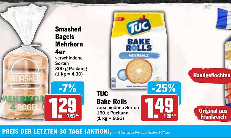 Smashed Bagels Mehrkorn 4er - Verschiedene Sorten