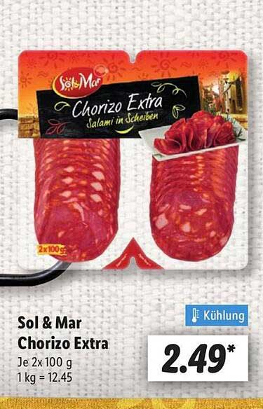 Sol & Mar Chorizo Extra - Salami in Scheiben