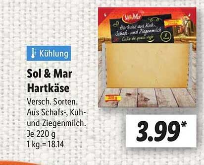 Sol & Mar Hartkäse - Verschiedene Sorten aus Schafs-, Kuh- und Ziegenmilch