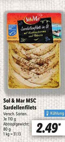Sol & Mar MSC Sardellenfilets in Öl
