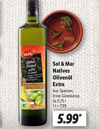 Sol & Mar Natives Olivenöl Extra 750 ml
