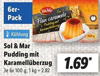 Sol & Mar Pudding mit Karamellüberzug 6er-Pack