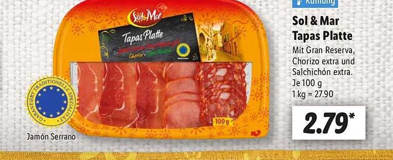 Sol & Mar Tapas Platte