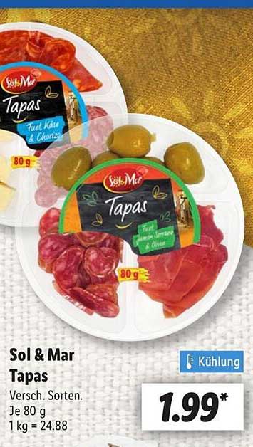 Sol & Mar Tapas, Versch. Sorten, Je 80 g