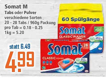 Somat M Tabs oder Pulver – verschiedene Sorten