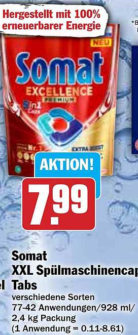 Somat XXL Spülmaschinen Tabs - jetzt für nur 7,99 €