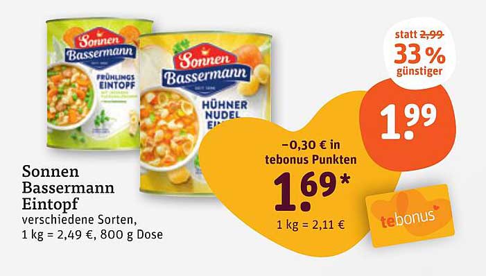 Sonnen Bassermann Eintopf - verschiedene Sorten