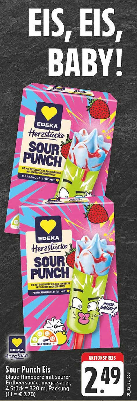 Sour Punch Eis - 4 Stück für mega-sauren Genuss!