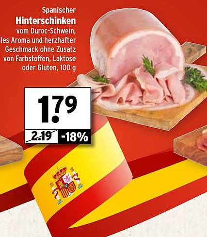 Spanischer Hinterschinken vom Duroc-Schwein, 100 g