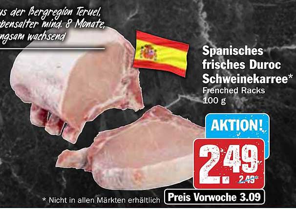 Spanisches frisches Duroc Schweinekarree*
