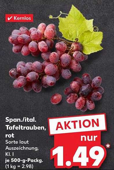 Span./ital. Tafeltrauben, rot