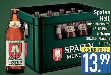 Spaten Hell, auch alkoholfrei