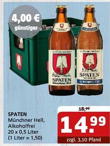 SPATEN Münchner Hell, Alkoholfrei 20 x 0,5 Liter