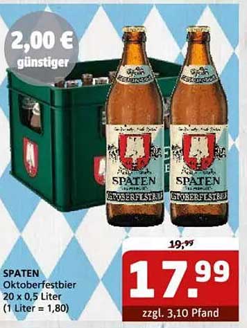 SPATEN Oktoberfestbier 20 x 0,5 Liter