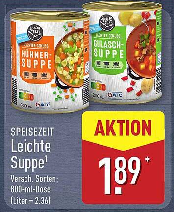 SPEISEZEIT Leichte Suppe - Verschiedene Sorten in 800-ml-Dose