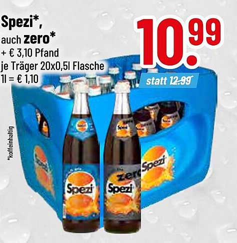 Spezialangebot: Spezi (auch zero) im 20er-Träger