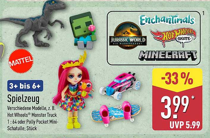 Spielzeug - Verschiedene Modelle, z. B. Hot Wheels® Monster Truck und Polly Pocket Mini-Schatulle