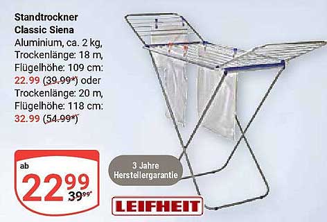 Standtrockner Classic Siena von Leifheit