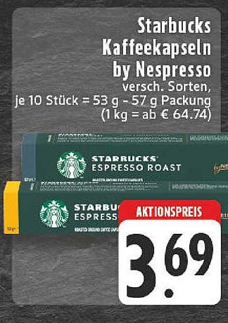 Starbucks Kaffeekapseln by Nespresso