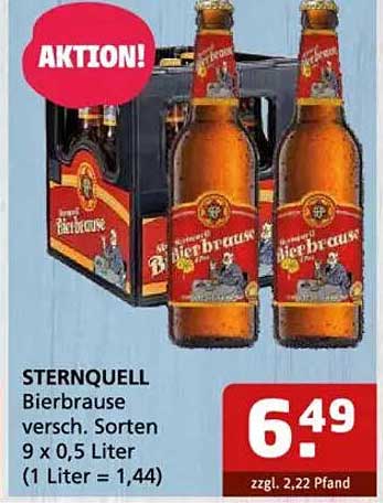 STERNQUELL Bierbrause 9 x 0,5 Liter - Aktion!