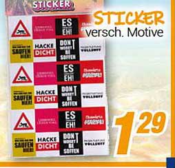 STICKER verschied. Motive