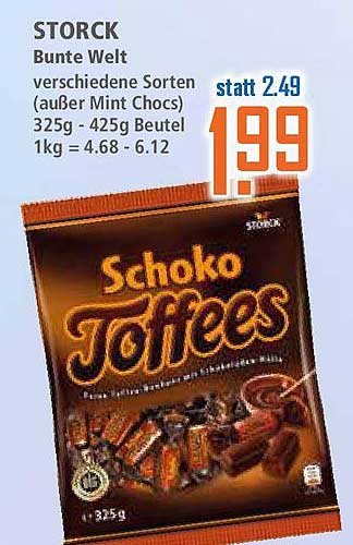 STORCK Schoko Toffees Bunte Welt 325g - 425g Beutel