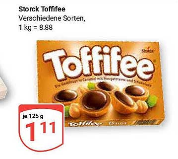Storck Toffifee - Verschiedene Sorten, 1 kg = 8.88